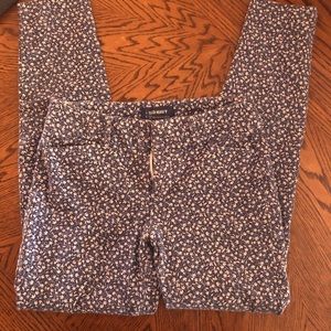 Old Navy floral skinny jeans